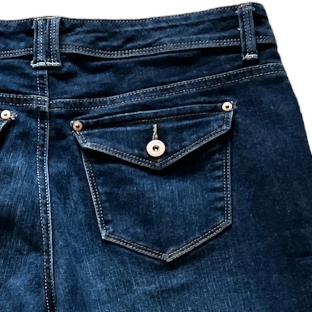 Style & Co Blue Dark Wash Skimmer‎ Jean Capris Sz. 8